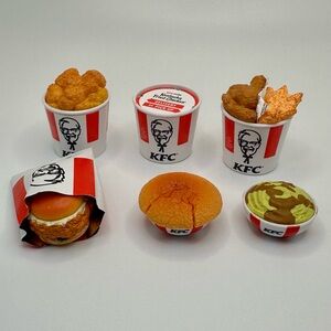 Lot of 6 KFC Zuru Mini Brands Kentucky Fried Chicken Foodie Miniature Figures